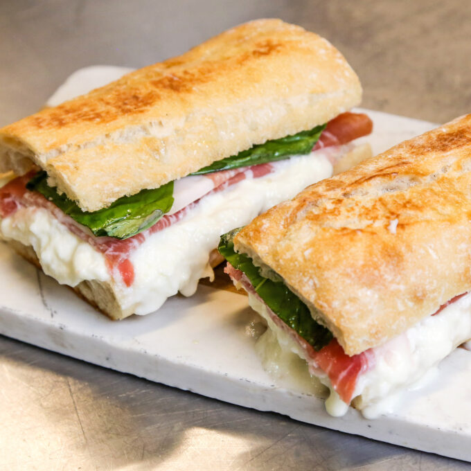 Prosciutto + Burrata Sandwich